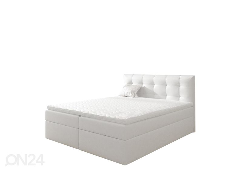 Kontinentaalvoodi valge kunstnahk 120x200 cm suurendatud