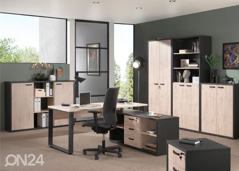 Kontorikapp / sahtliboks Capo, must/kastan suurendatud