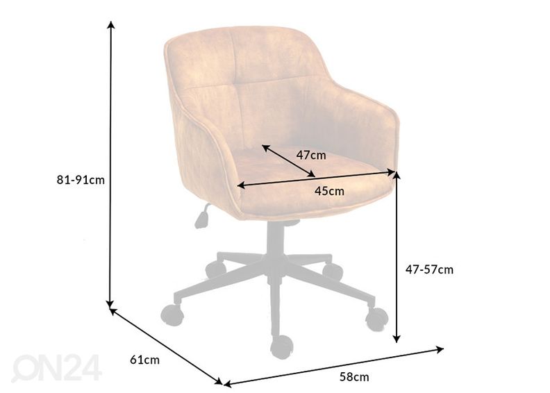 Kontoritool Euphoria suurendatud