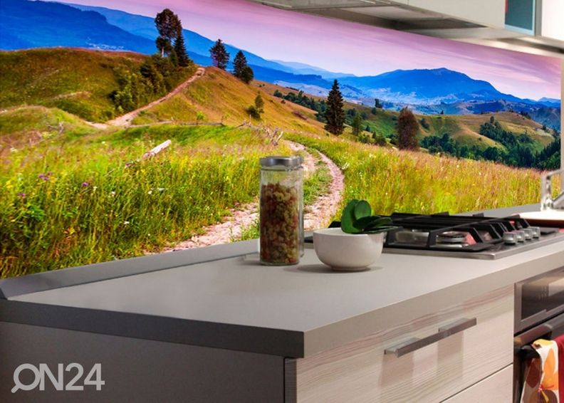 Köögi tagasein Blooming Hills 180x60 cm suurendatud