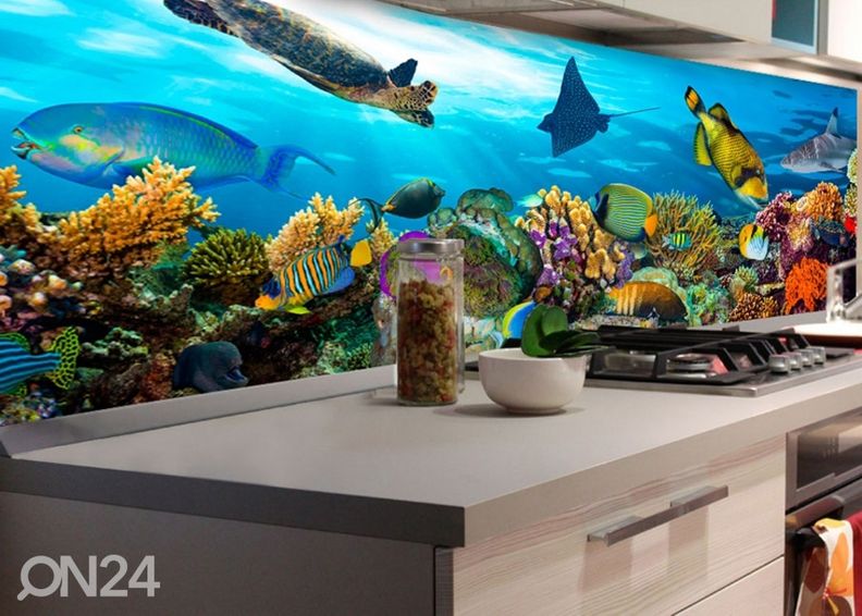Köögi tagasein Fish 260x60 cm suurendatud