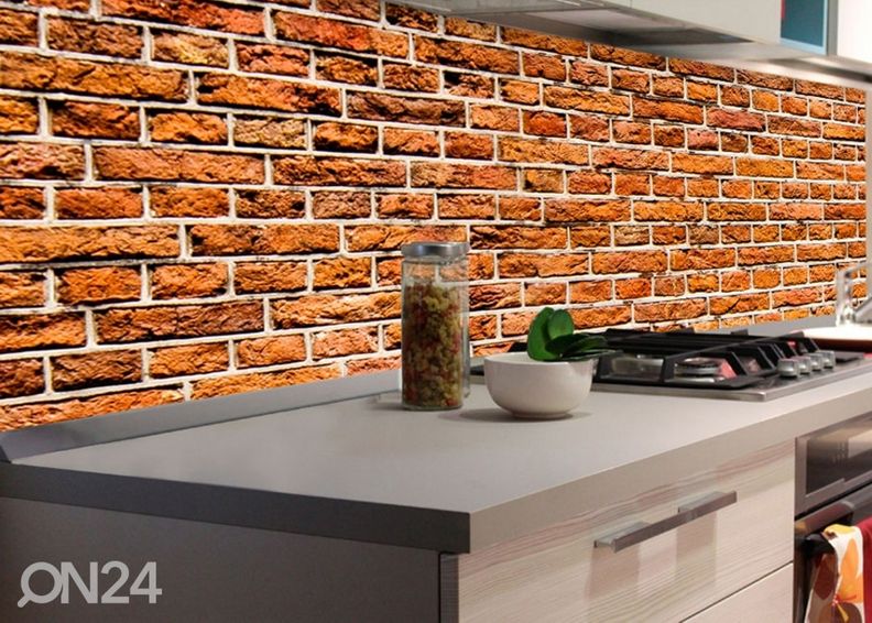 Köögi tagasein Old brick 350x60 cm suurendatud