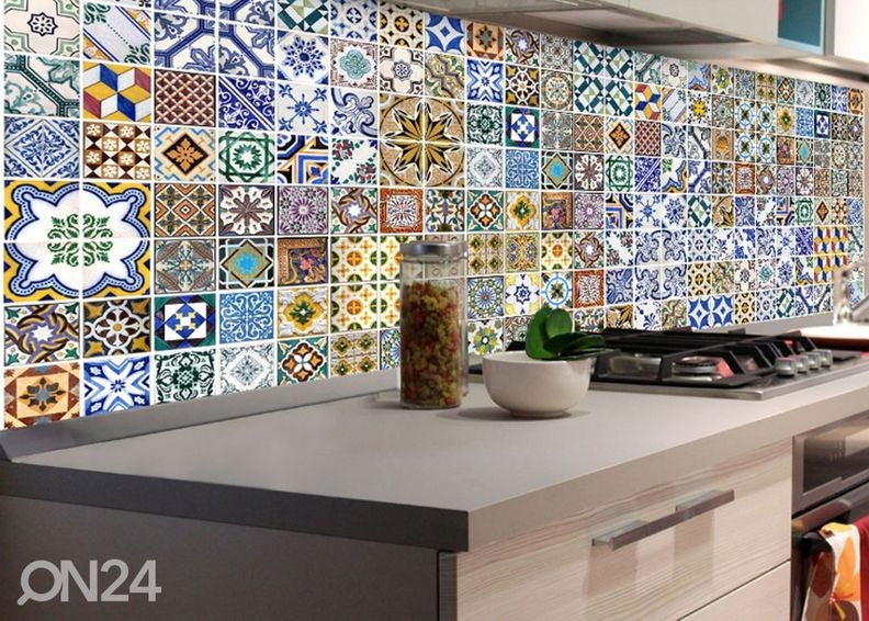 Köögi tagasein Portugal tiles 260x60 cm suurendatud