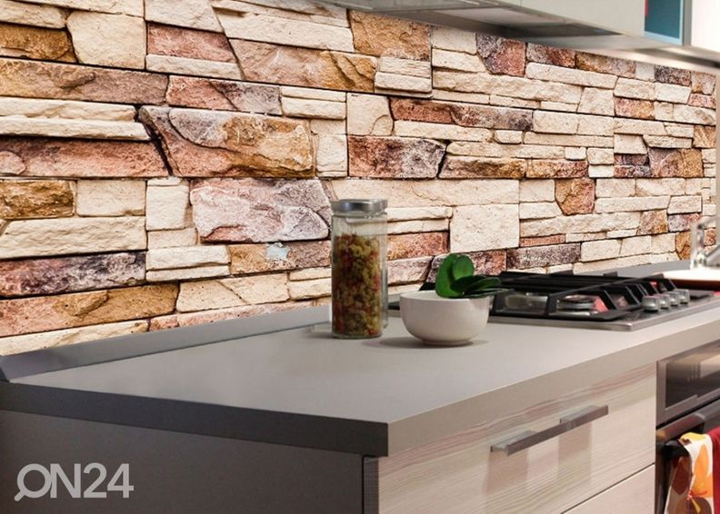 Köögi tagasein Stone wall 350x60 cm suurendatud