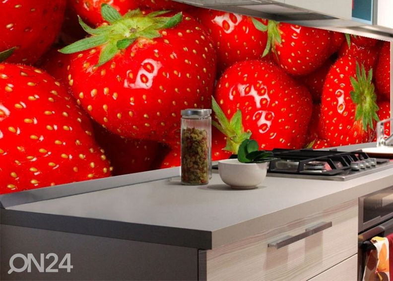 Köögi tagasein Strawberry 180x60 cm suurendatud