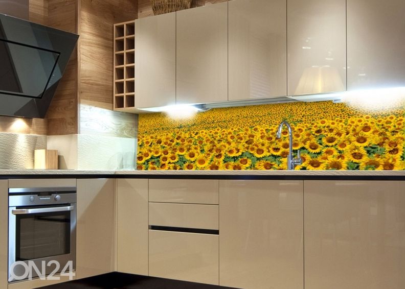 Köögi tagasein Sunflowers 260x60 cm suurendatud