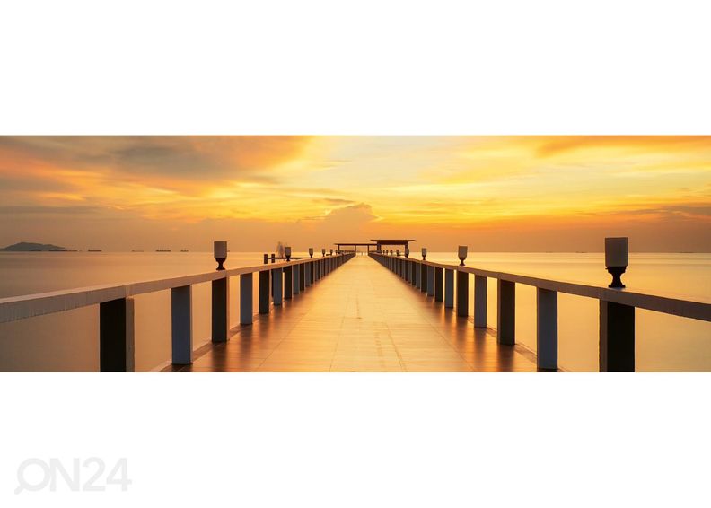 Köögi tagasein Wooden bridge at sunrise 260x60 cm suurendatud