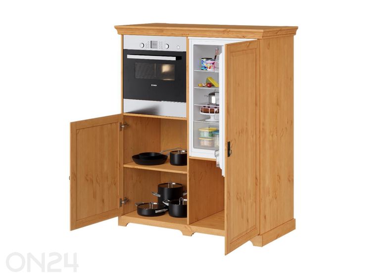 Köögikapp Ruegen integreeritavale ahjule ja külmikule suurendatud