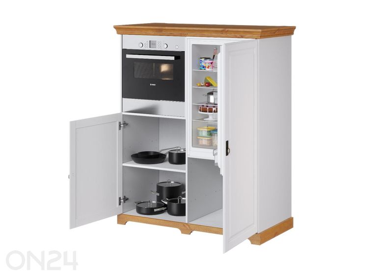 Köögikapp Ruegen integreeritavale ahjule ja külmikule suurendatud