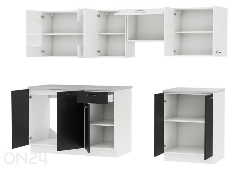 Köögimööbel Omega II 240 cm + LED suurendatud