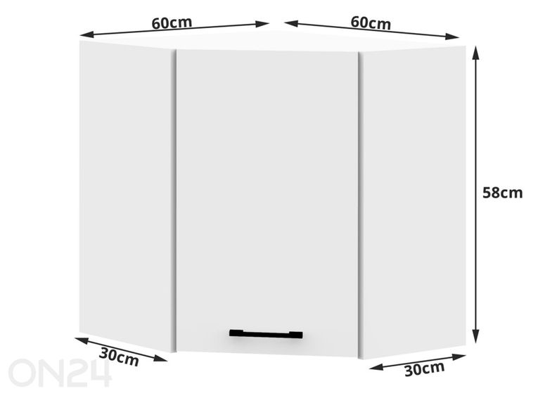 Köögimööbel Visby 270/300 cm suurendatud
