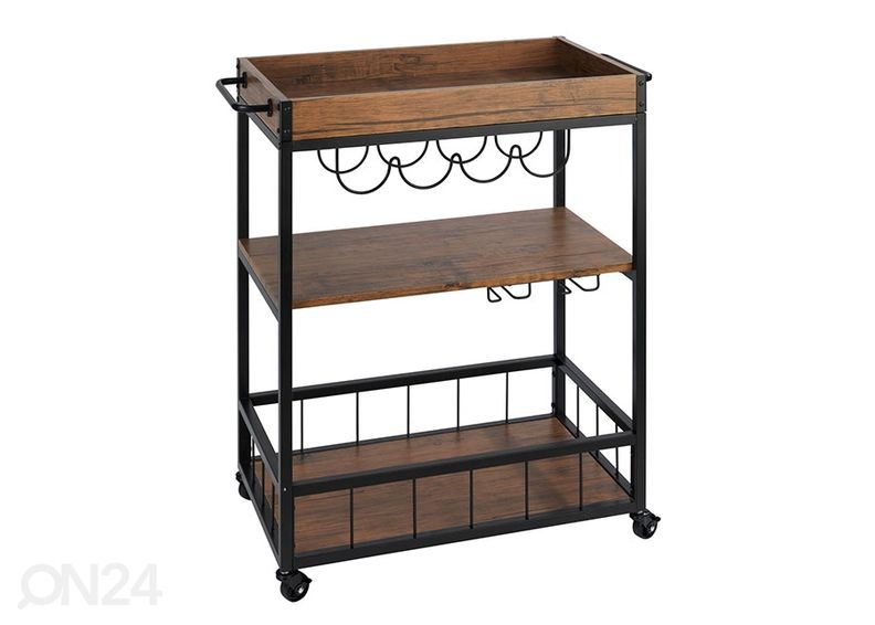 Köögiriiul ratastel Rustico suurendatud