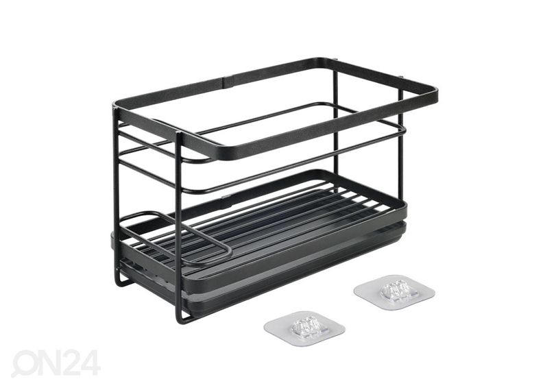 Köögitarvete hoidja seinale Tokyo UFIX, 22x13x14 cm, must suurendatud