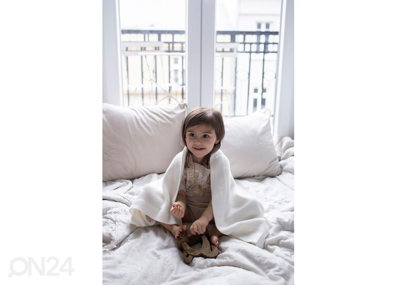 Kootud bambustekk beebile, ecru suurendatud