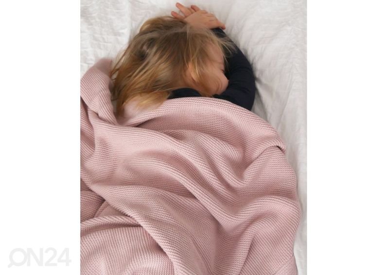 Kootud bambustekk beebile, powder pink suurendatud