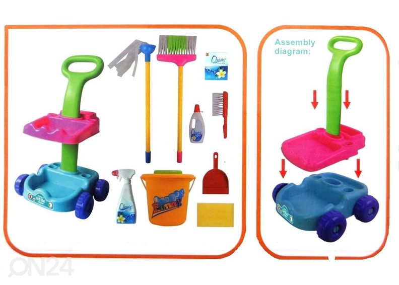 Koristuskomplekt käruga suurendatud