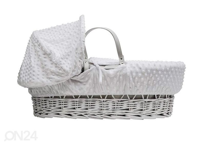 Korvhäll Valge minky valgel vitskorvil suurendatud