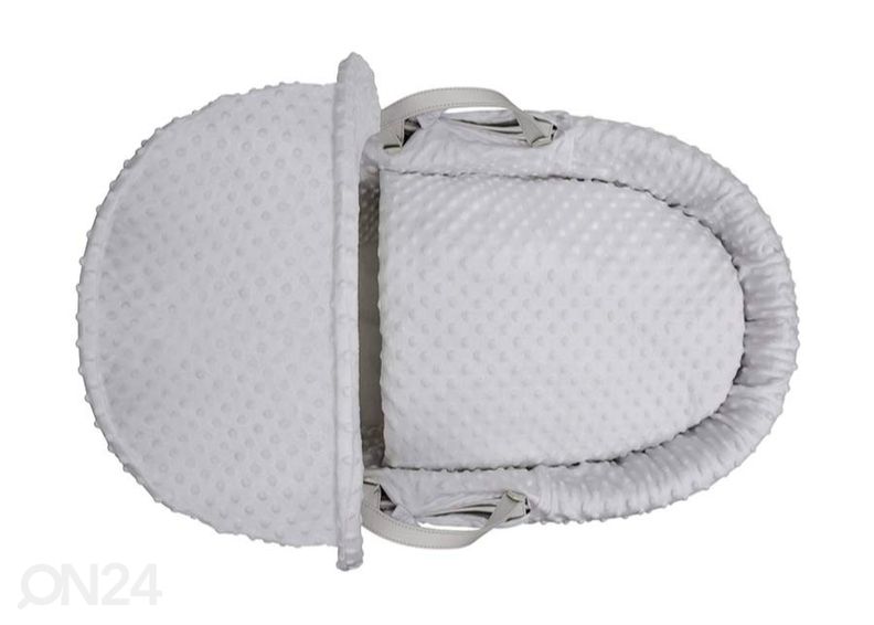 Korvhäll Valge minky valgel vitskorvil suurendatud