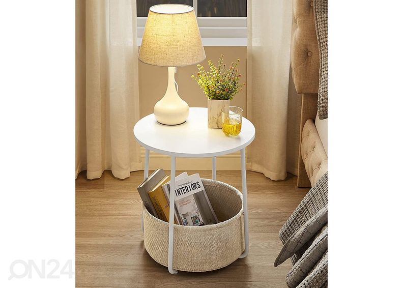 Korviga abilaud Oskar, valge suurendatud