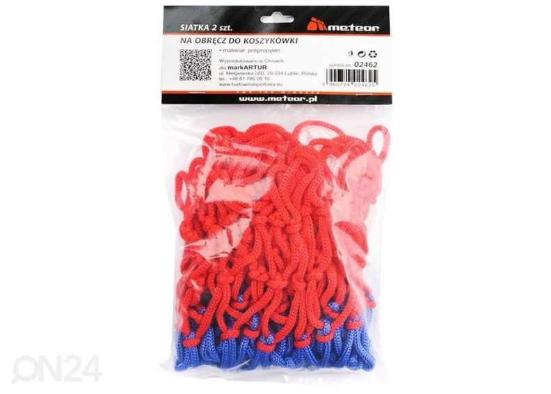 Korvpallikorvi võrk Meteor 2 tk suurendatud