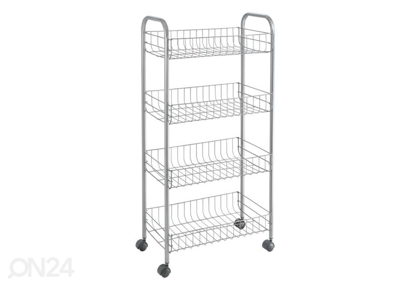 Korvriiul ratastel 4x Ascona, 41x23x84 cm, hõbe suurendatud