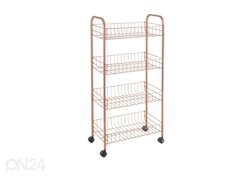 Korvriiul ratastel 4x Ascona, 41x23x84cm, vask suurendatud