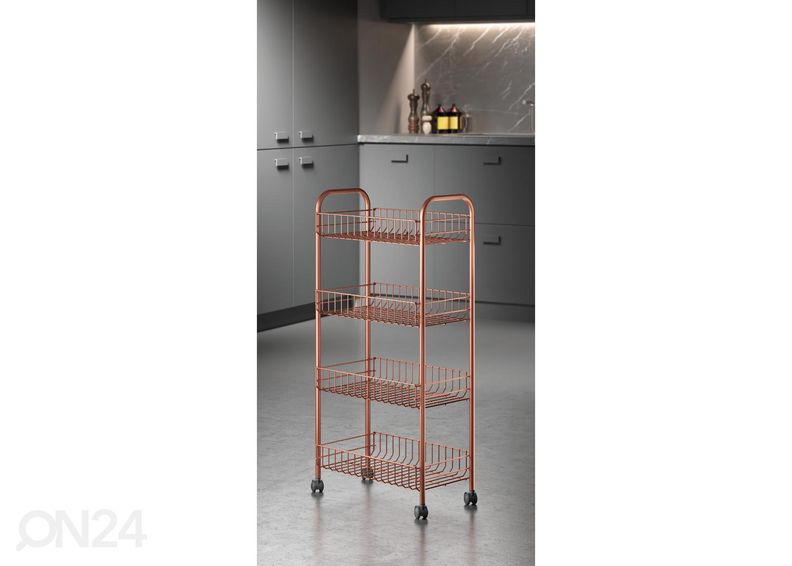 Korvriiul ratastel 4x Ascona, 41x23x84cm, vask suurendatud