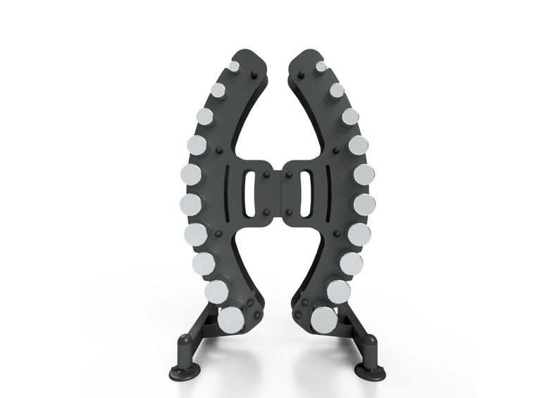 Kroomitud hantlid koos alusega 1-10 kg Marbo Sport suurendatud