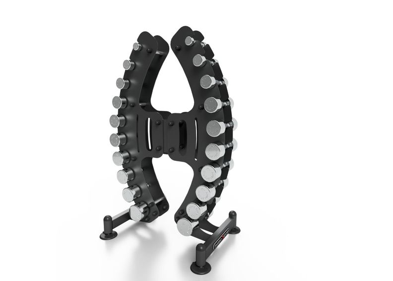 Kroomitud hantlid koos alusega 1-10 kg Marbo Sport suurendatud
