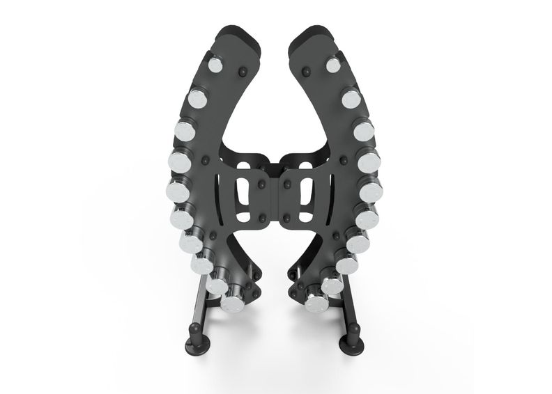 Kroomitud hantlid koos alusega 1-10 kg Marbo Sport suurendatud