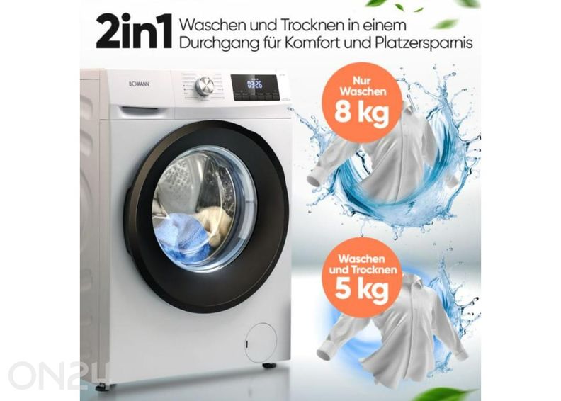 Kuivatiga pesumasin Bomann WAT7186W suurendatud