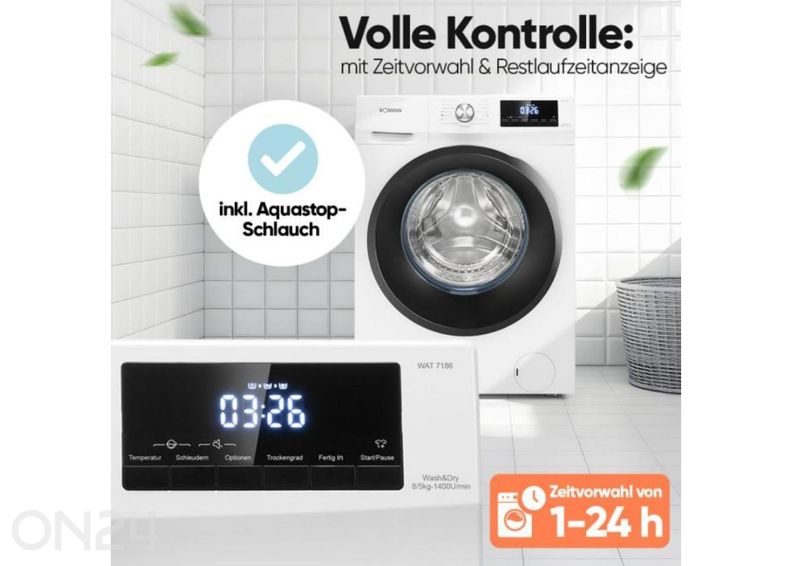 Kuivatiga pesumasin Bomann WAT7186W suurendatud