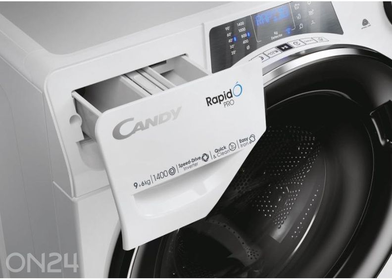 Kuivatiga pesumasin Candy RPW4966BWMBC/1-S suurendatud