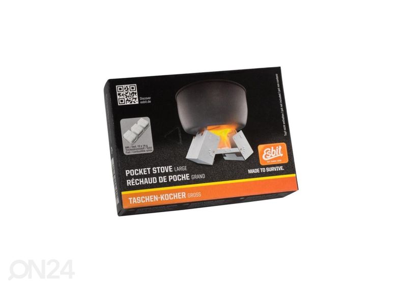 Kuivpiiritus põleti Esbit Large 12x14 g suurendatud