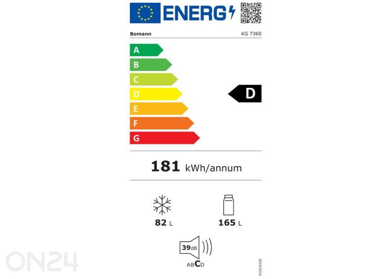 Külmik Bomann KG7360SIX suurendatud