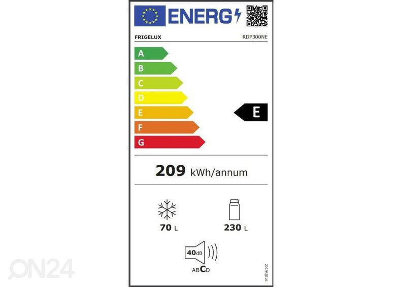 Külmik Frigelux RDP300NE must suurendatud