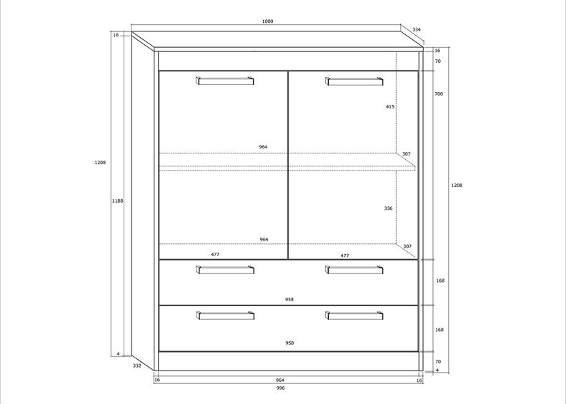 Kummut Cobhy 100 cm suurendatud