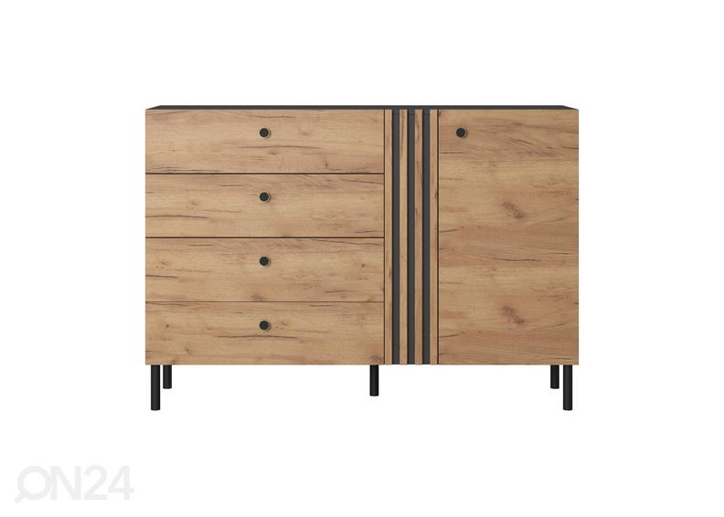 Kummut Deco B 138 cm, antratsiit/tamm suurendatud
