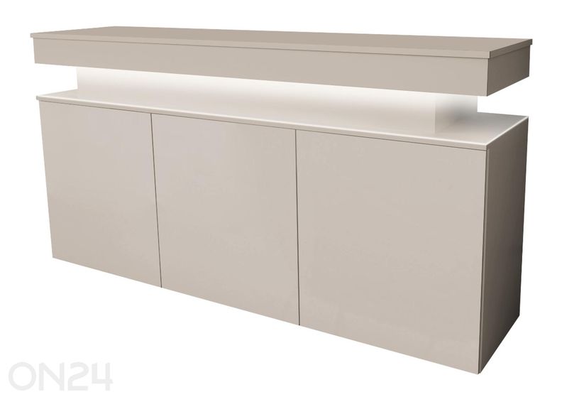 Kummut Glossa 160 cm + LED suurendatud
