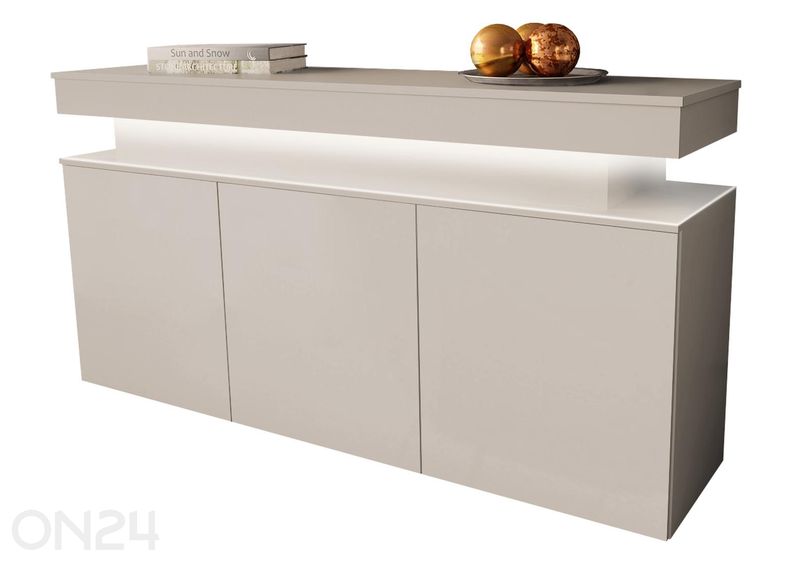 Kummut Glossa 160 cm + LED suurendatud