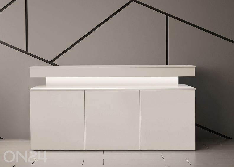 Kummut Glossa 160 cm + LED suurendatud