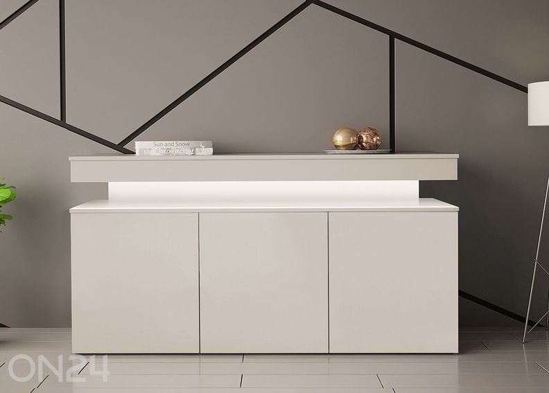 Kummut Glossa 160 cm + LED suurendatud