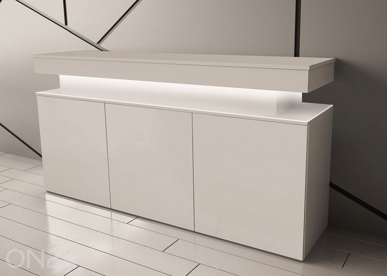 Kummut Glossa 160 cm + LED suurendatud