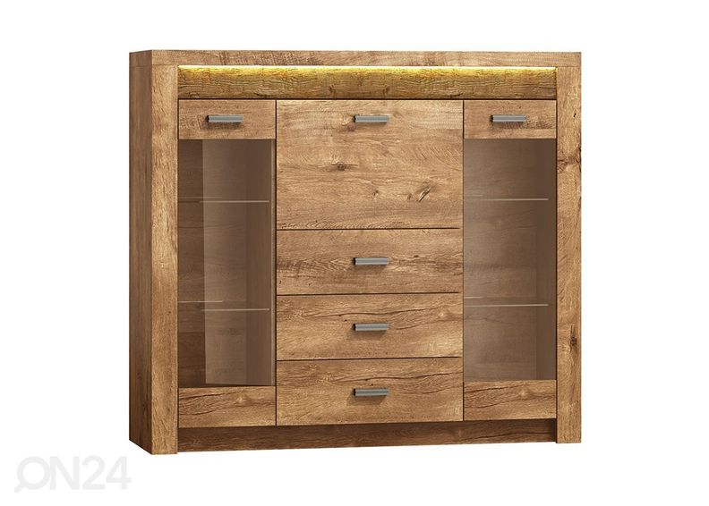 Kummut / vitriinkapp + LED-valgustus suurendatud