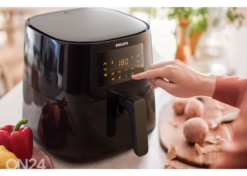 Kuumaõhu fritüür Philips Essential Airfryer XL, must suurendatud