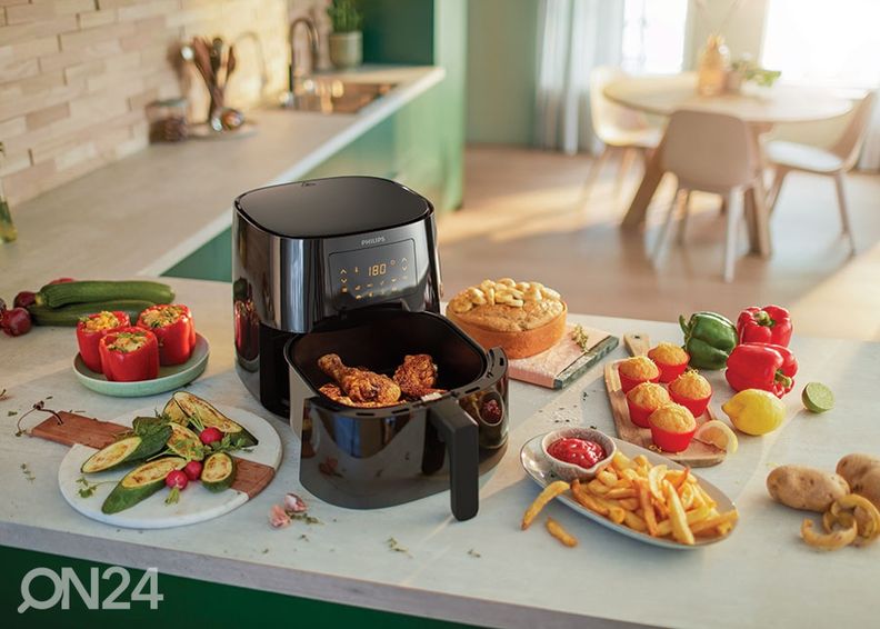 Kuumaõhu fritüür Philips Essential Airfryer XL, must suurendatud