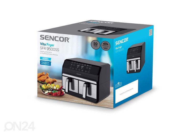 Kuumaõhufritüür Sencor SFR9500SS, 2 x 4L suurendatud