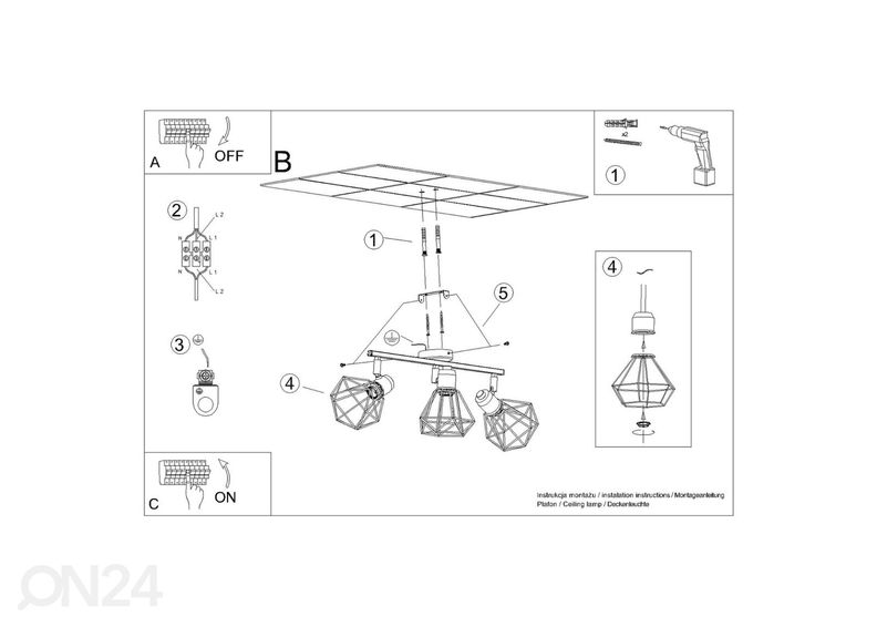 Laelamp Artemis 3, valge suurendatud