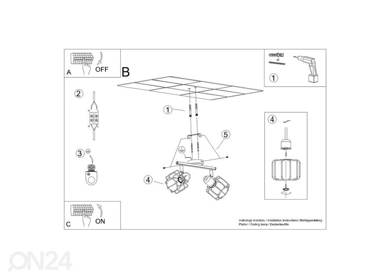 Laelamp Beluci 2, valge suurendatud