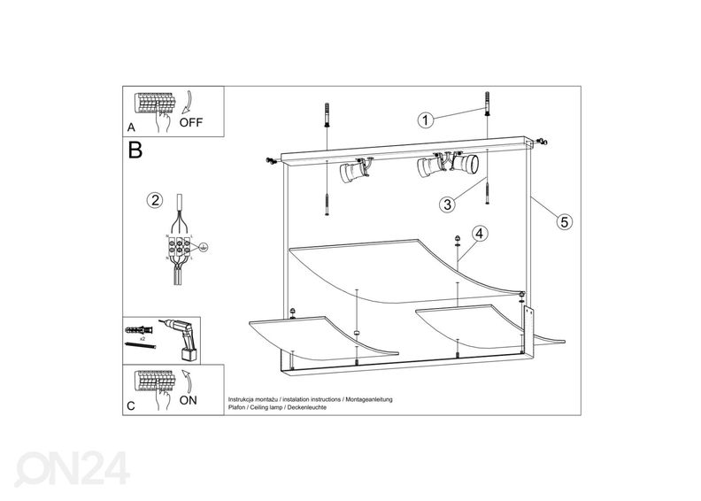 Laelamp Celia, valge suurendatud